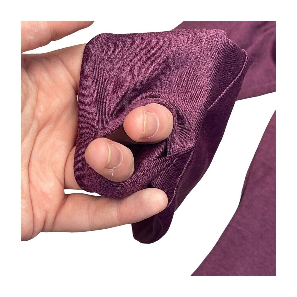 Athletic Works Shirt Women's Small Purple Thumb Hole Sleeve Crew Neck Running - Picture 4 of 7